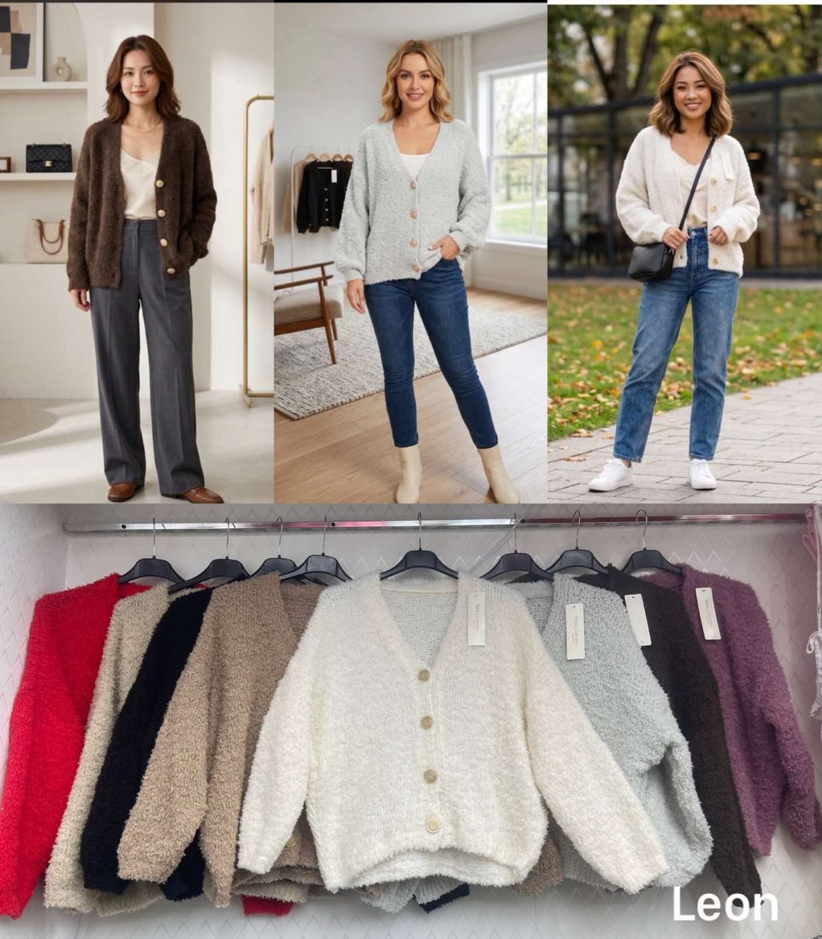 Swetry Damskie wloskie_size uni_paczka 6szt_mix kolor 5429966
