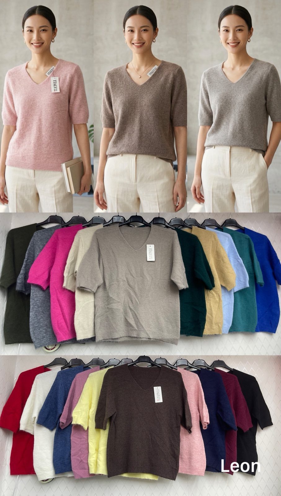 Swetry Damskie wloskie_size uni_paczka 6szt_mix kolor 5429969