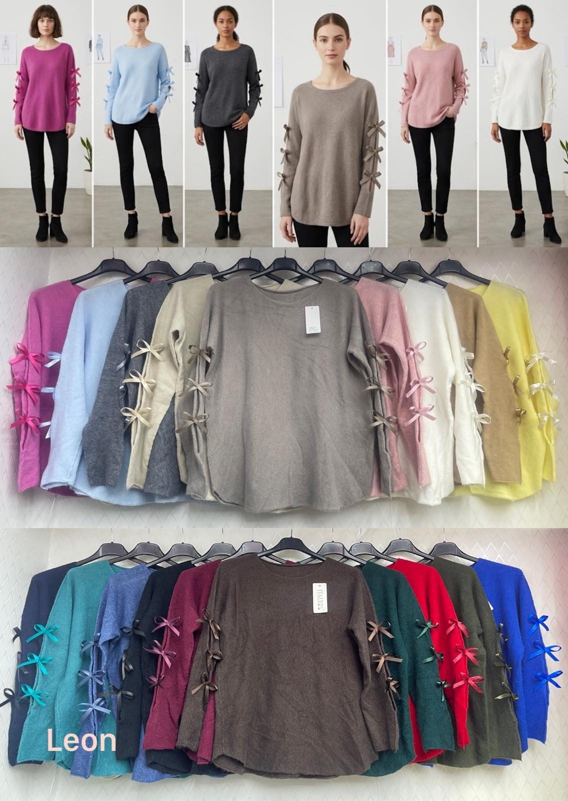 Swetry Damskie wloskie_size uni_paczka 6szt_mix kolor 5429975