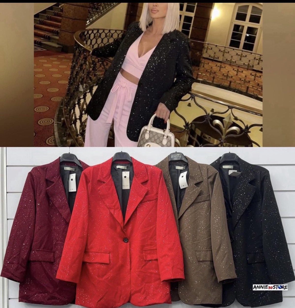 Marynarki Damskie wloskie_size uni_paczka 6szt_mix kolor 5430017