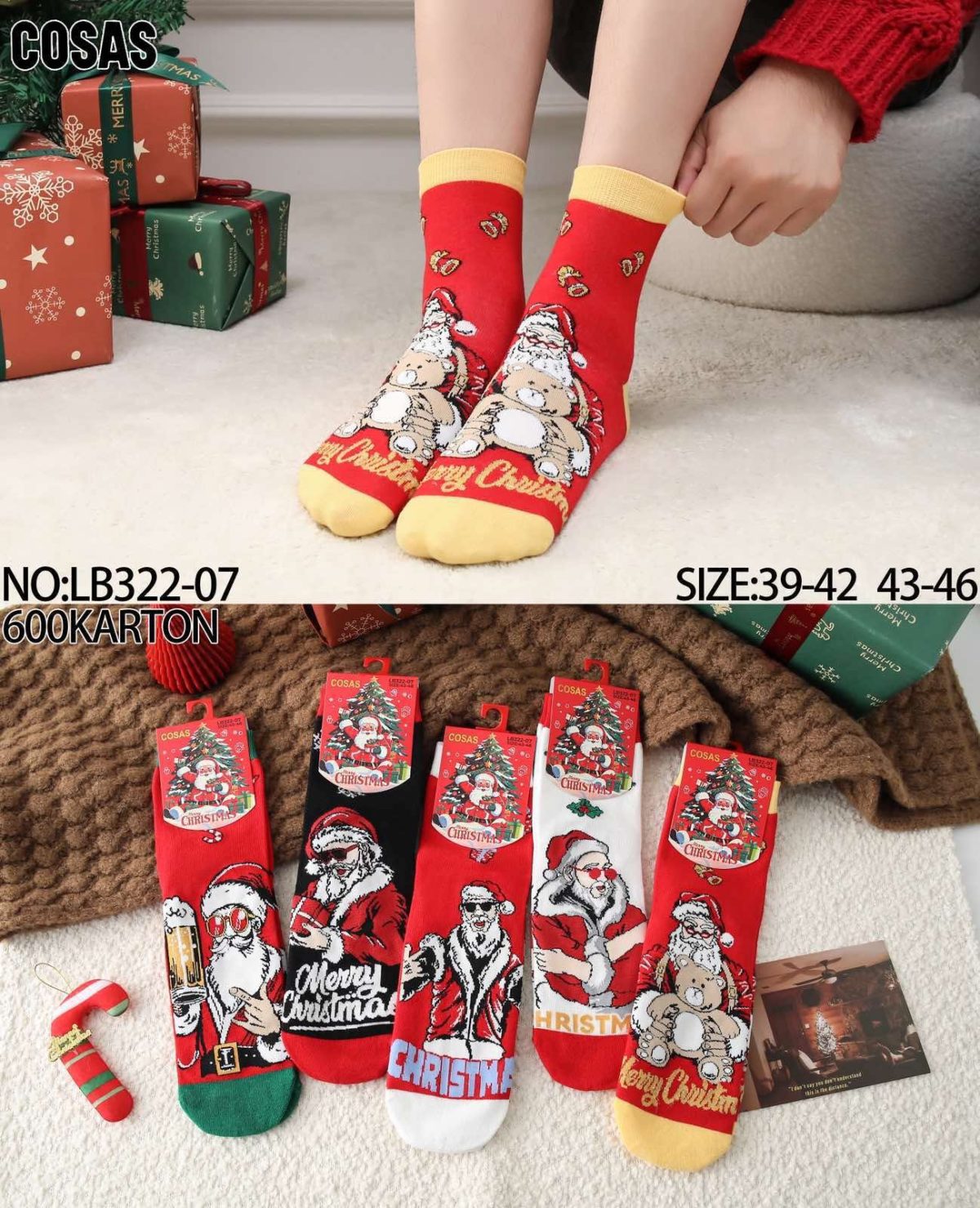 Skarpety MĘSKA .SIZE: 39-46_( 40PAR/PACZKA) KOLOR JAK NA ZDZIĘCIU 8604879