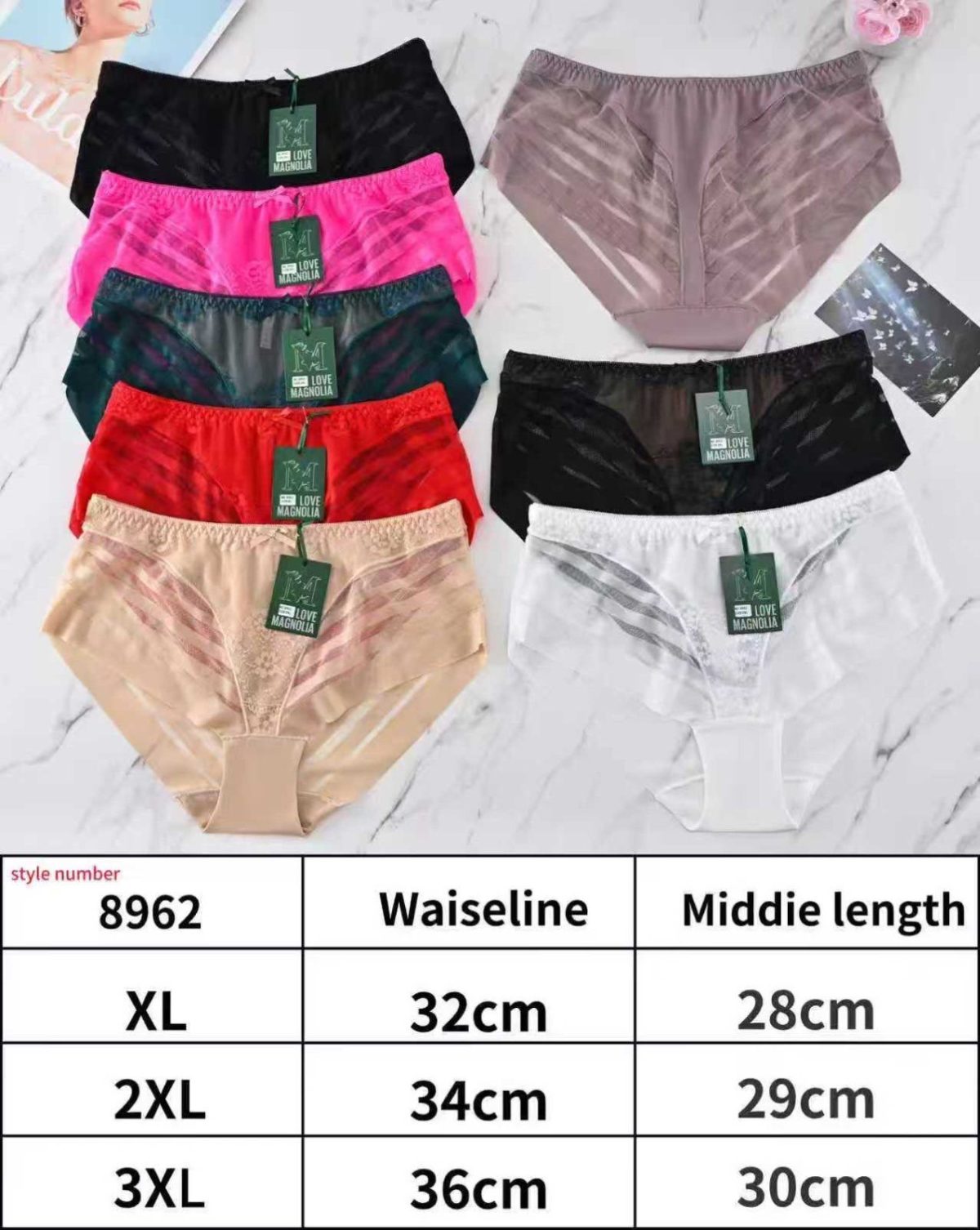 Majtki damskie _ Size xl-3xl _ paczka 24szt _mix kolor 8604925