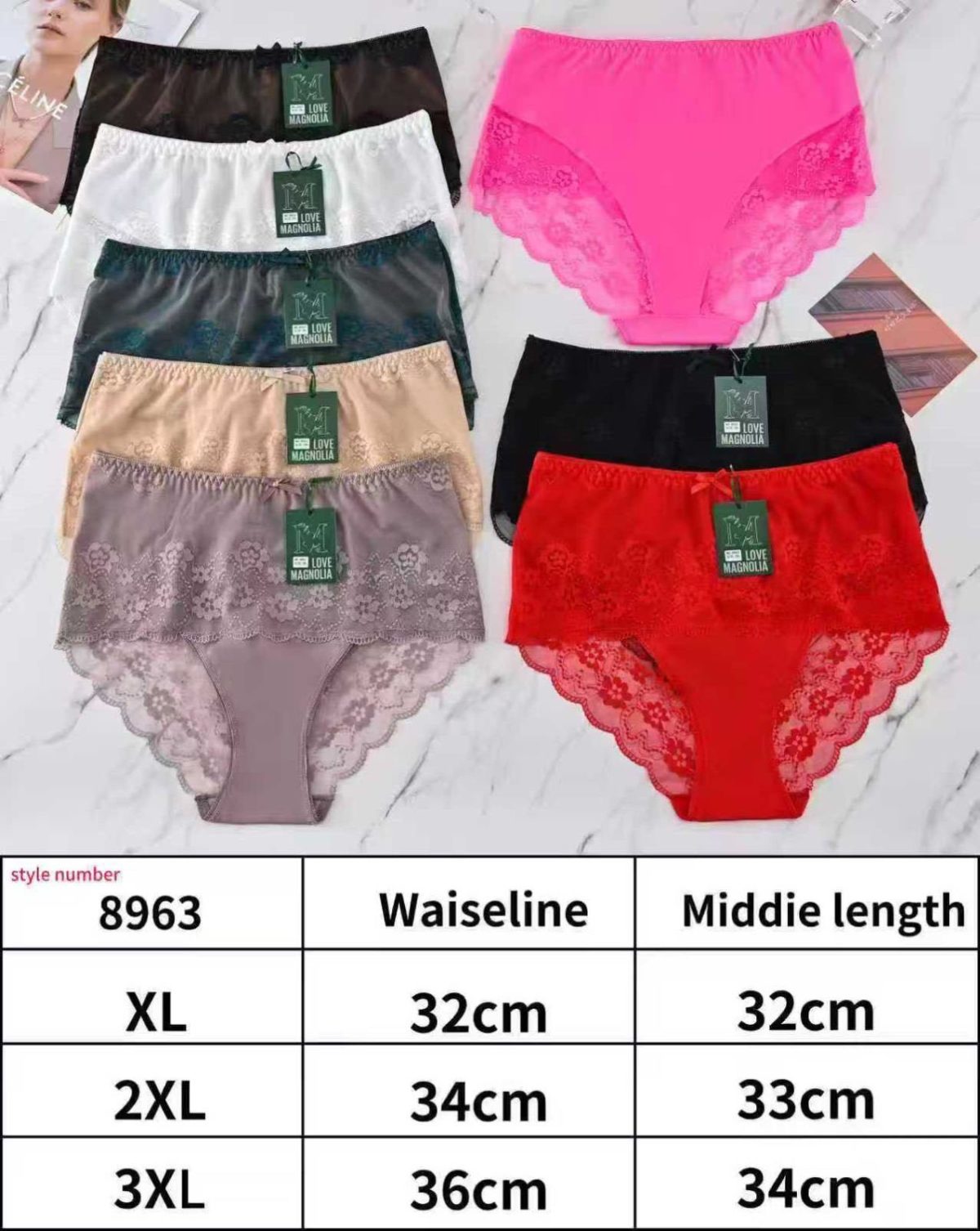 Majtki damskie _ Size xl-3xl _ paczka 24szt _mix kolor 8604926