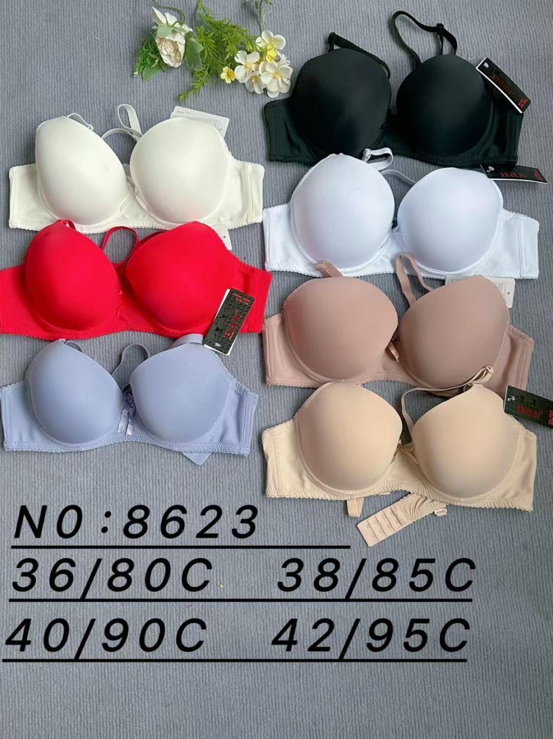 Biustonosz Damskie_Miska C 80-95 _paczka 6szt _1 kolor 8604952