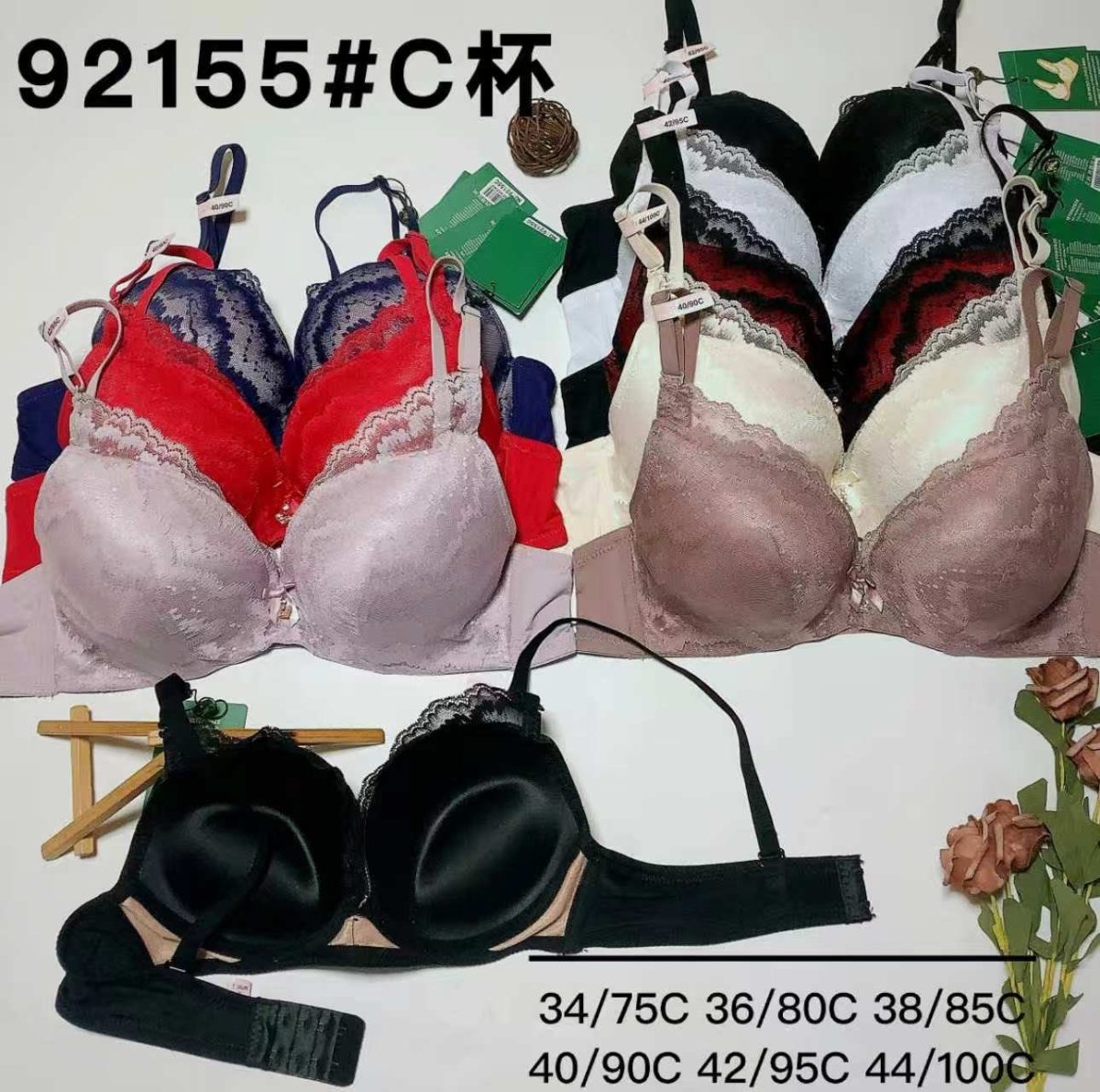 Biustonosz Damskie_Miska C 75-100 _paczka 6szt _1 kolor 8604962
