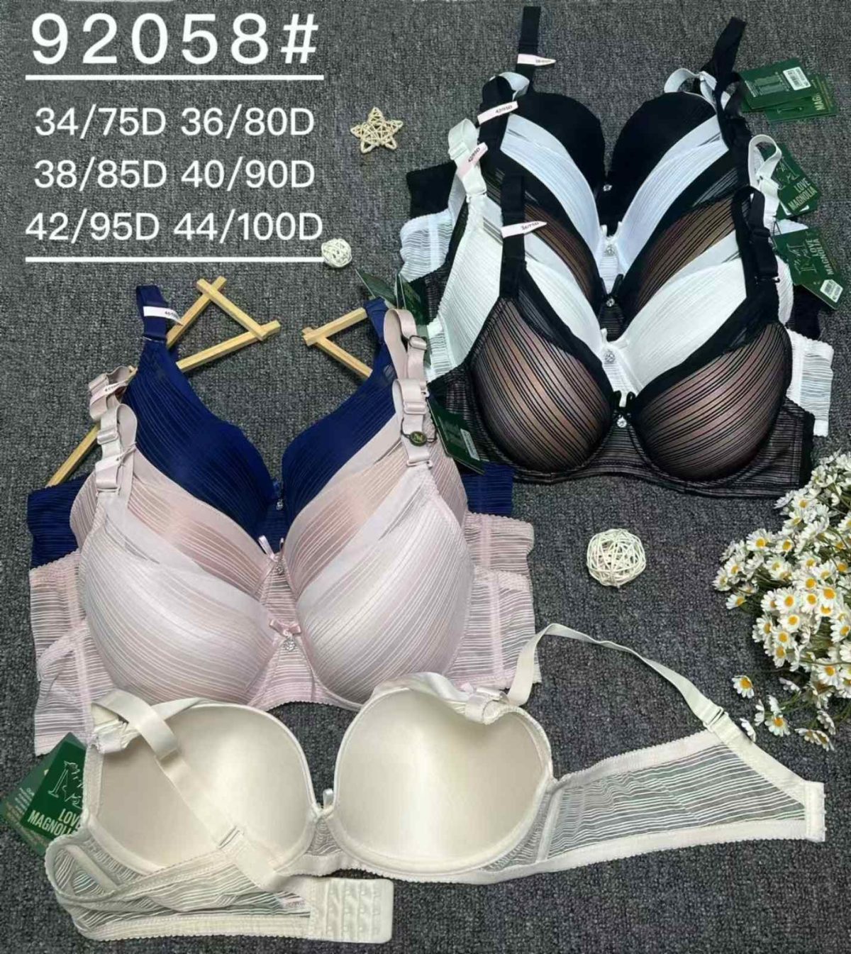 Biustonosz Damskie_Miska D 75-100 _paczka 6szt _1 kolor 8604986