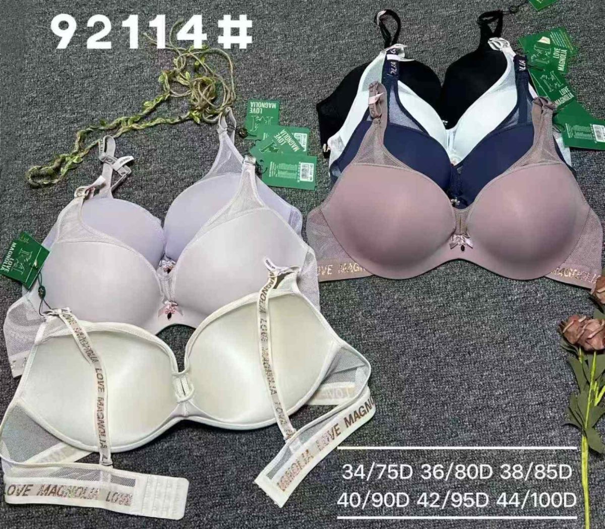Biustonosz Damskie_Miska D 75-100 _paczka 6szt _1 kolor 8604990