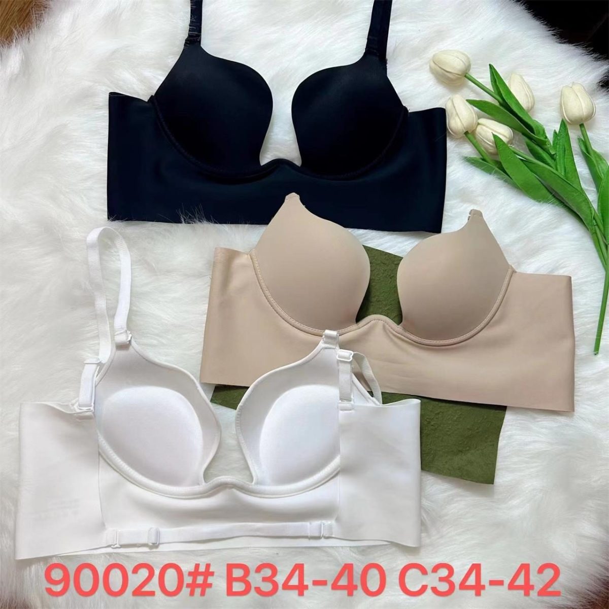 Biustonosz Damskie_Miska B 34-42 _paczka 6szt _1 kolor 8604991
