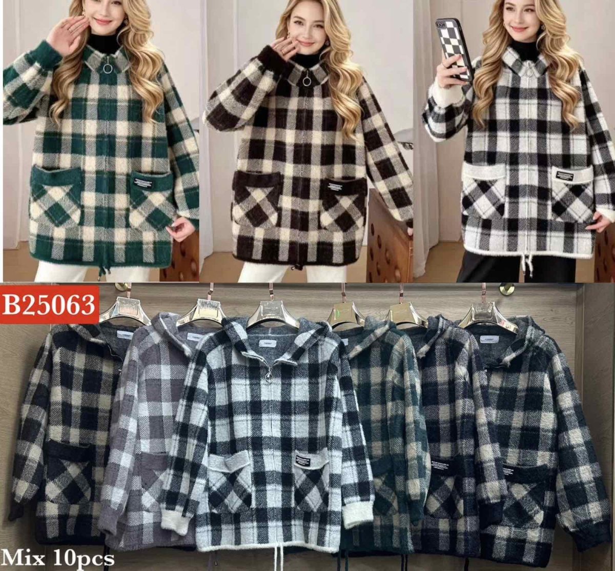 Kurtki Damskie wloskie_size uni_paczka 10szt_mix kolor 1526965