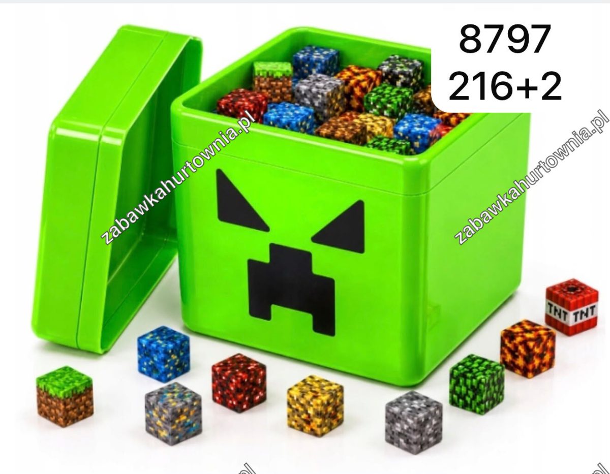 216el + 2 fiegurki Klocki magnetyczne TNT Duże Pudełko 1000725