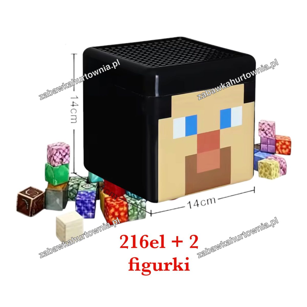 216el + 2 fiegurki Klocki magnetyczne TNT Duże Pudełko 1000727