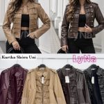 Kurtki skórzane Damskie wloskie _ size uni_ paczka 6szt_mix kolor 7946766