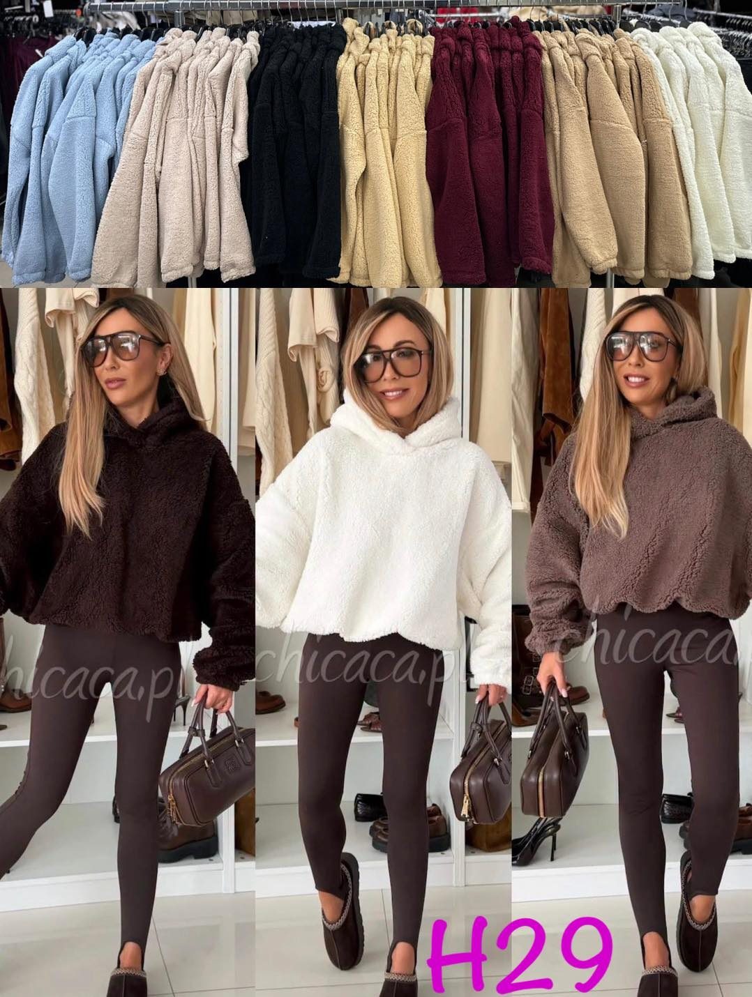 Bluzy Damskie wloskie_size uni_paczka 6szt_mix kolor 4099425