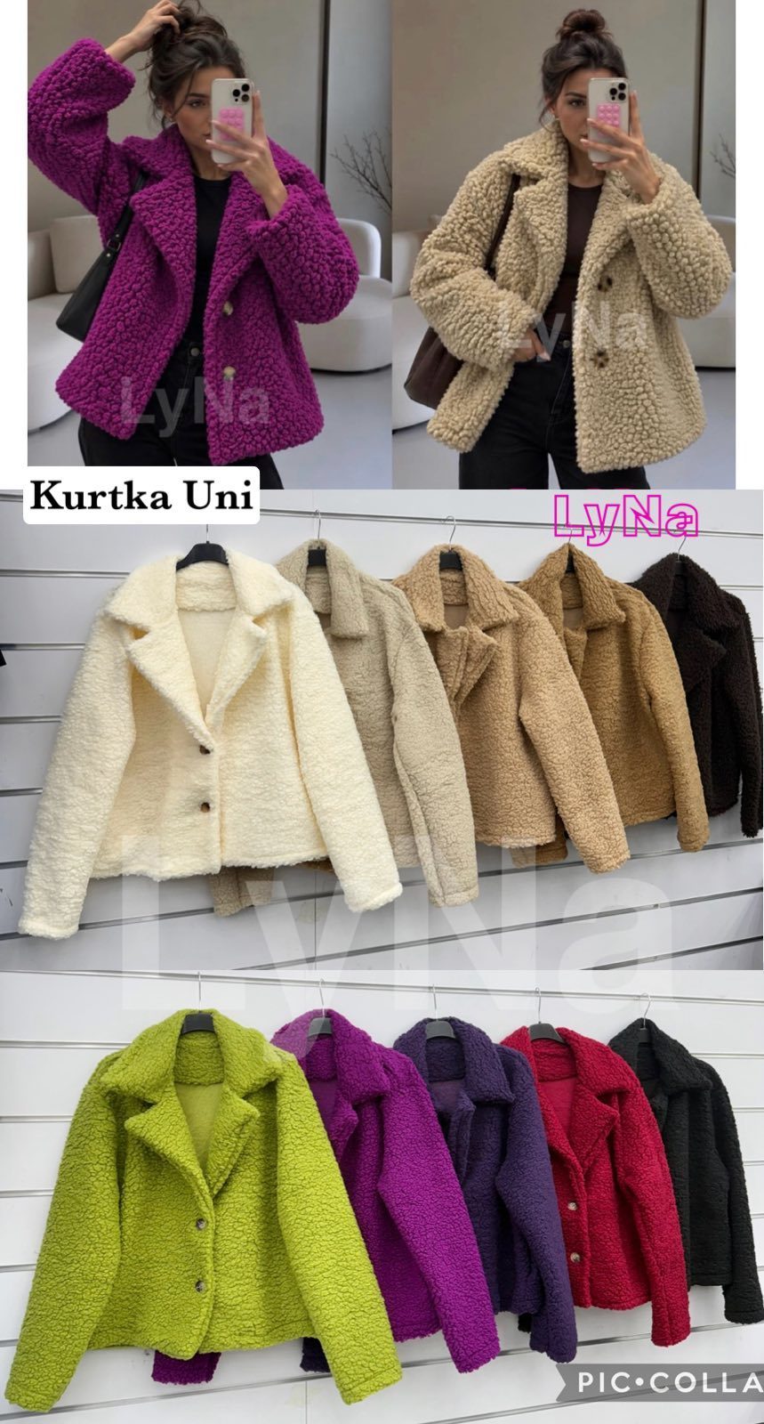 Kurtki Damskie wloskie _size uni_ paczka 6szt_ mix kolor 2065584