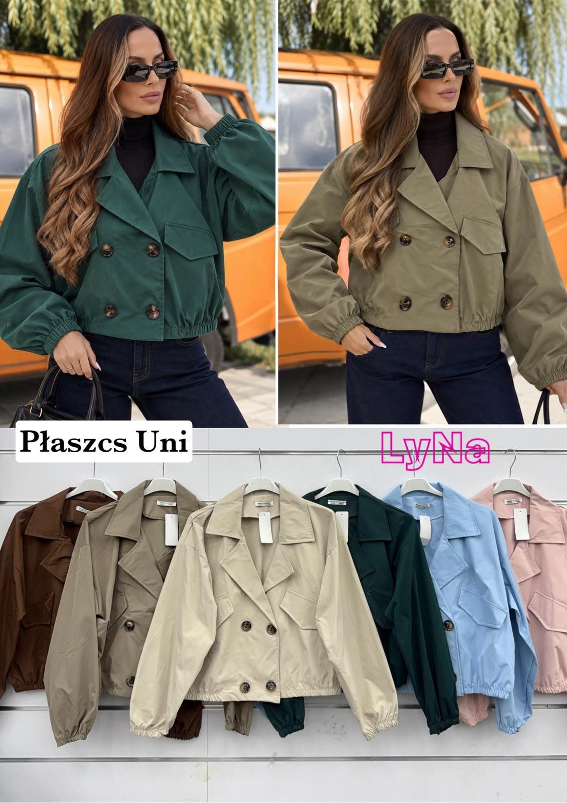 Płaszcz Damskie wloskie _size uni_ paczka 6szt_ mix kolor 2065591