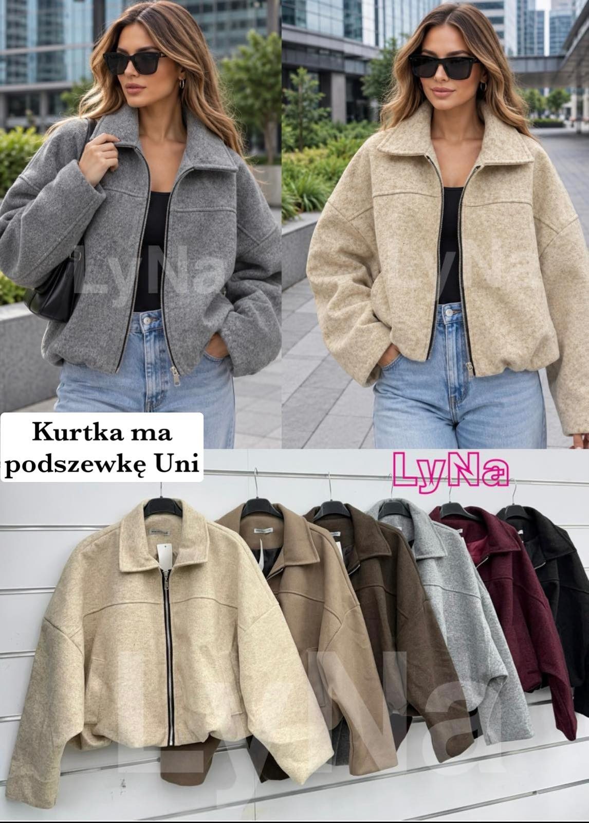 Kurtki Damskie wloskie _size uni_ paczka 6szt_ mix kolor 2065614