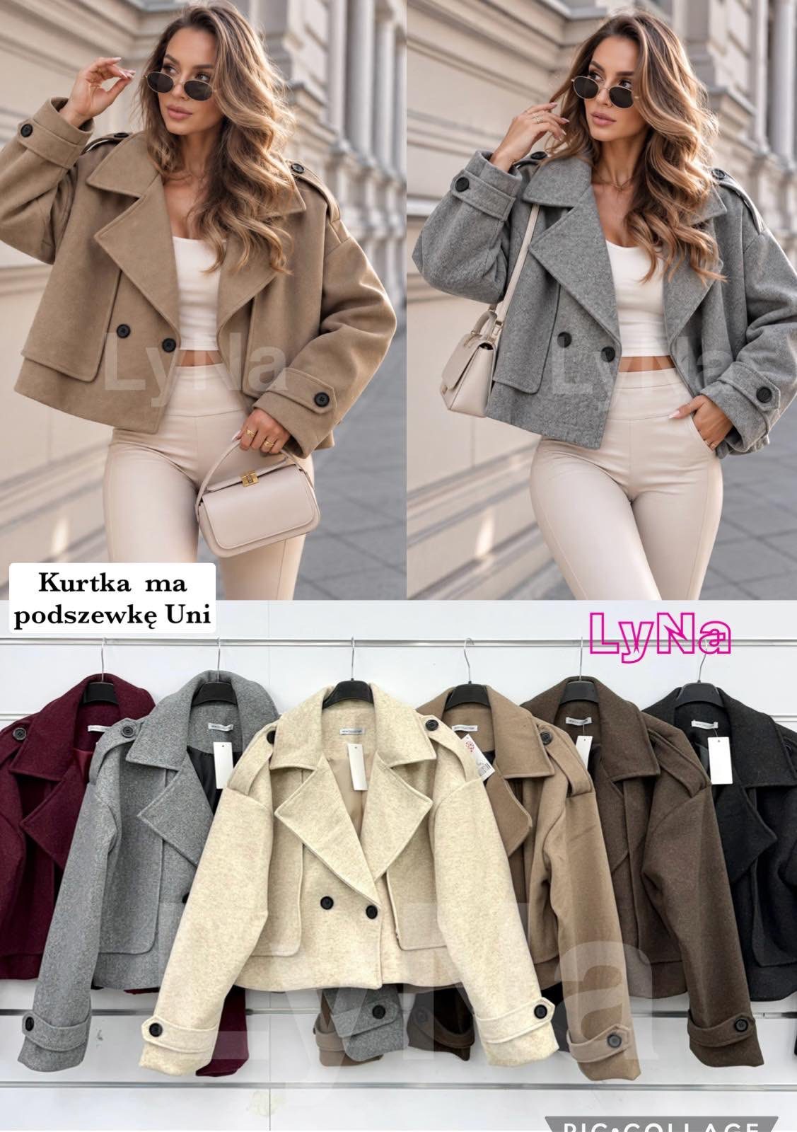 Kurtki Damskie wloskie _size uni_ paczka 6szt_ mix kolor 2065618