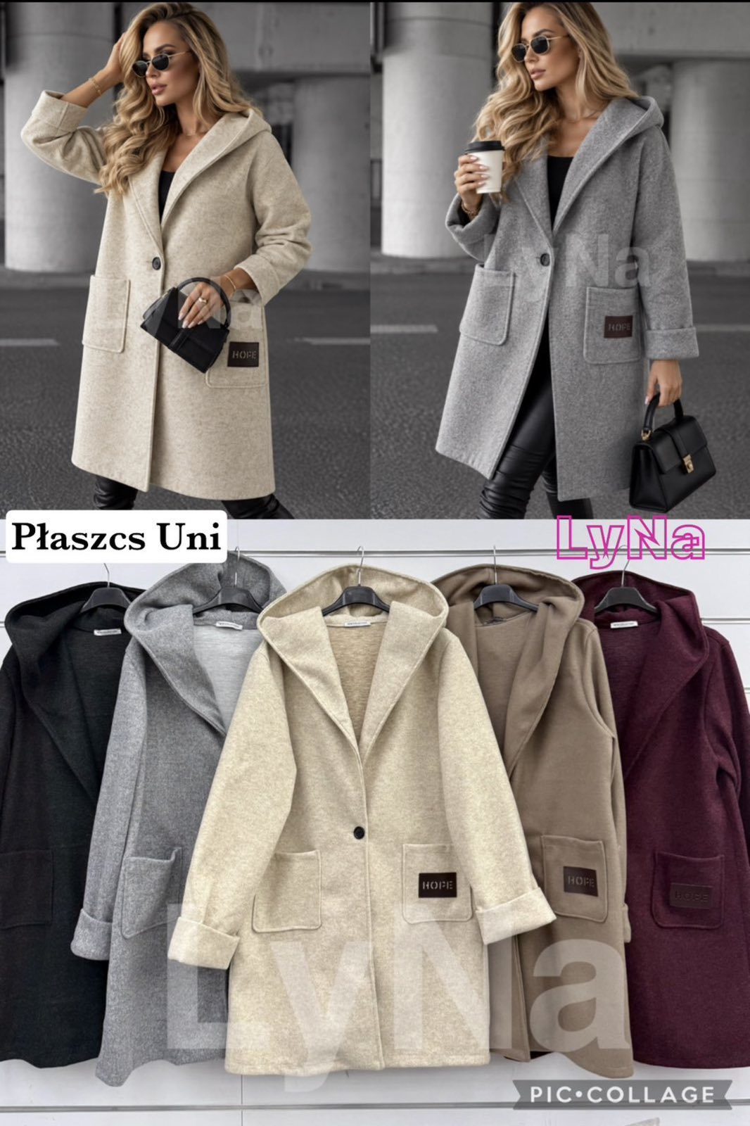 Płaszcz Damskie wloskie _size uni_ paczka 6szt_ mix kolor 2065621