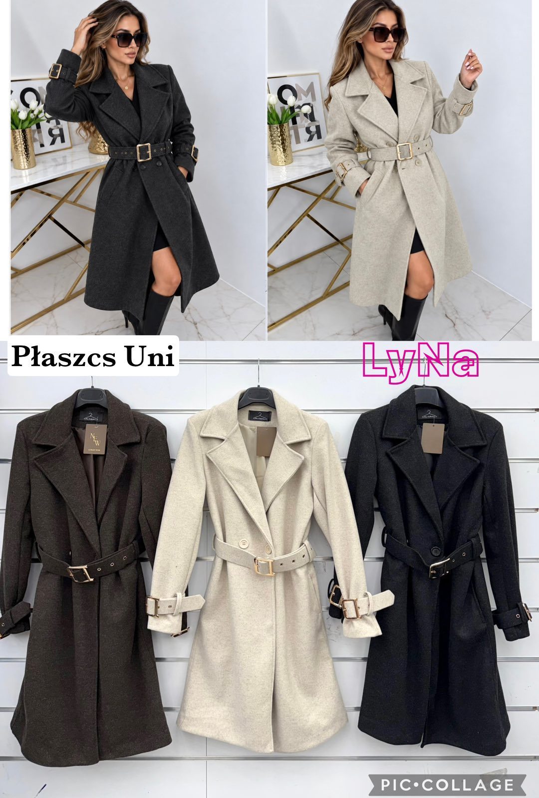Płaszcz Damskie wloskie _size uni_ paczka 6szt_ mix kolor 2065628