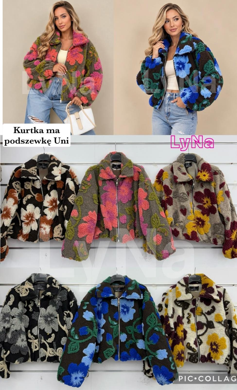 Kurtki Damskie wloskie_size uni_paczka 6szt_mix kolor 9306482