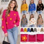 Swetry Damskie wloskie_size uni_paczka 6szt_mix kolor 9306487