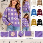 Swetry Damskie wloskie_size uni_paczka 6szt_mix kolor 9306490
