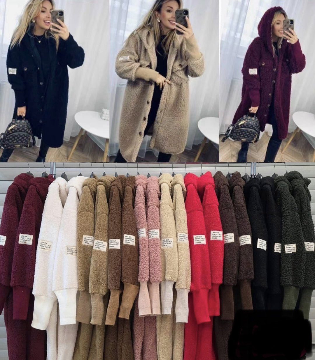 Kurtki Damskie wloskie_ size uni_paczka 6szt_mix kolor 9306509