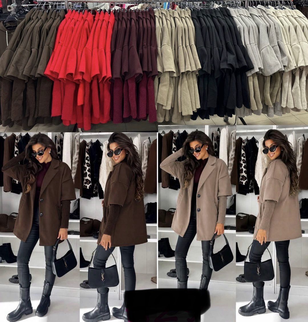 Płaszcz Damskie wloskie_ size uni_paczka 6szt_mix kolor 9306510