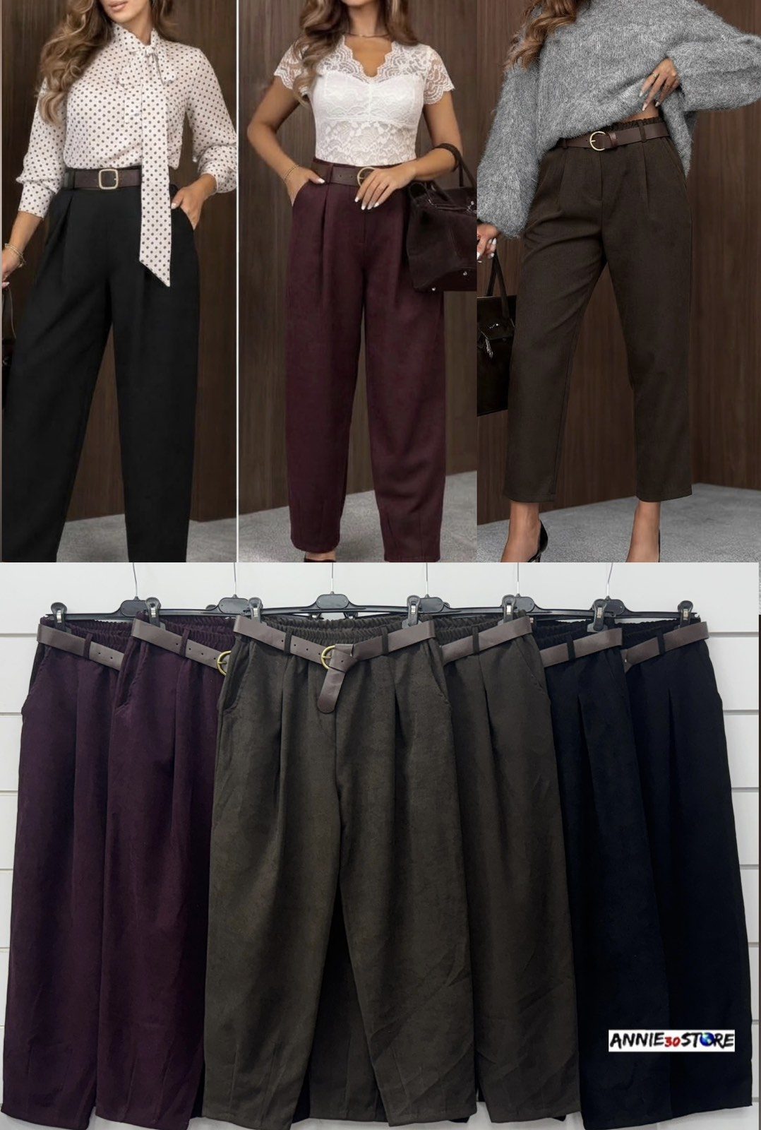 Spodnie Damskie wloskie_ size uni_paczka 6szt_mix kolor 5128771