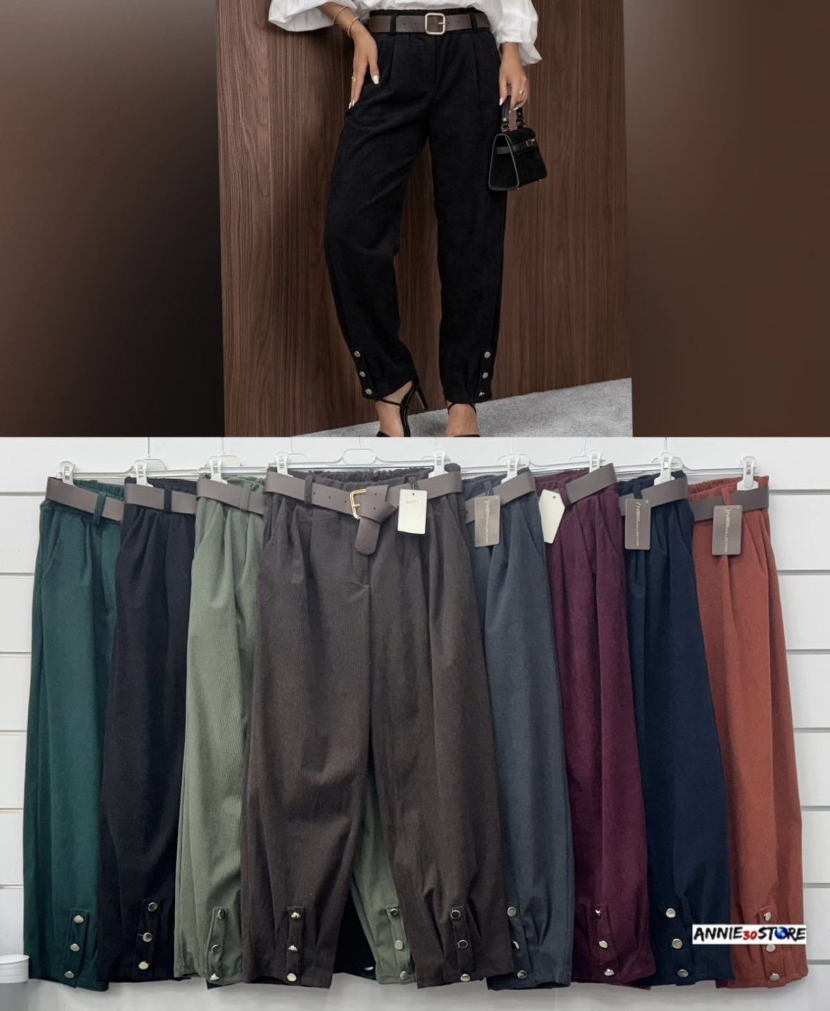 Spodnie Damskie wloskie_ size uni_paczka 6szt_mix kolor 5128785