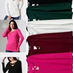 Bluzki damskie z długim rękawem_ biust do 140cm dlugosc 75cm – Duze rozmiary. Produkt włoski (UNI_ 4) 5128811