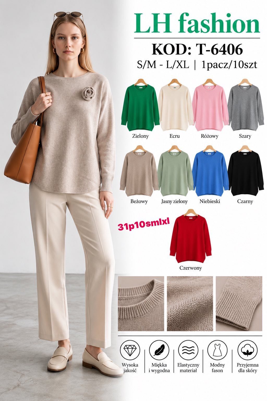 Swetry Damskie _ size  s-xl _paczka 10szt_mix kolor 4553032