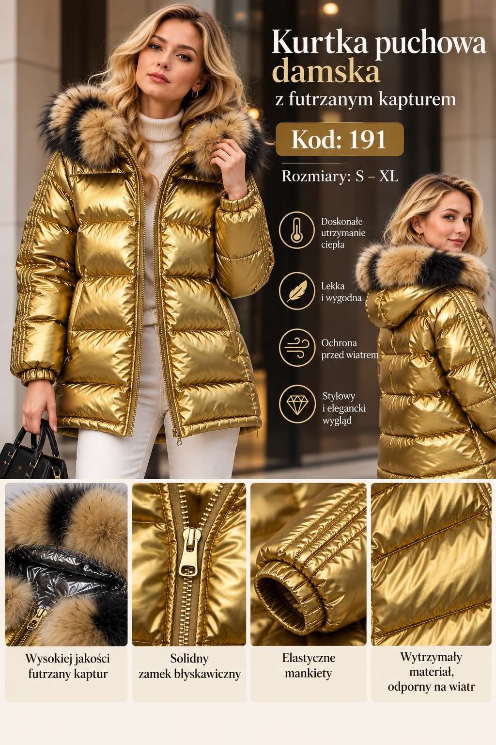 Kurtki Damskie _size s-xl _paczka 4szt_1 kolor 4553035
