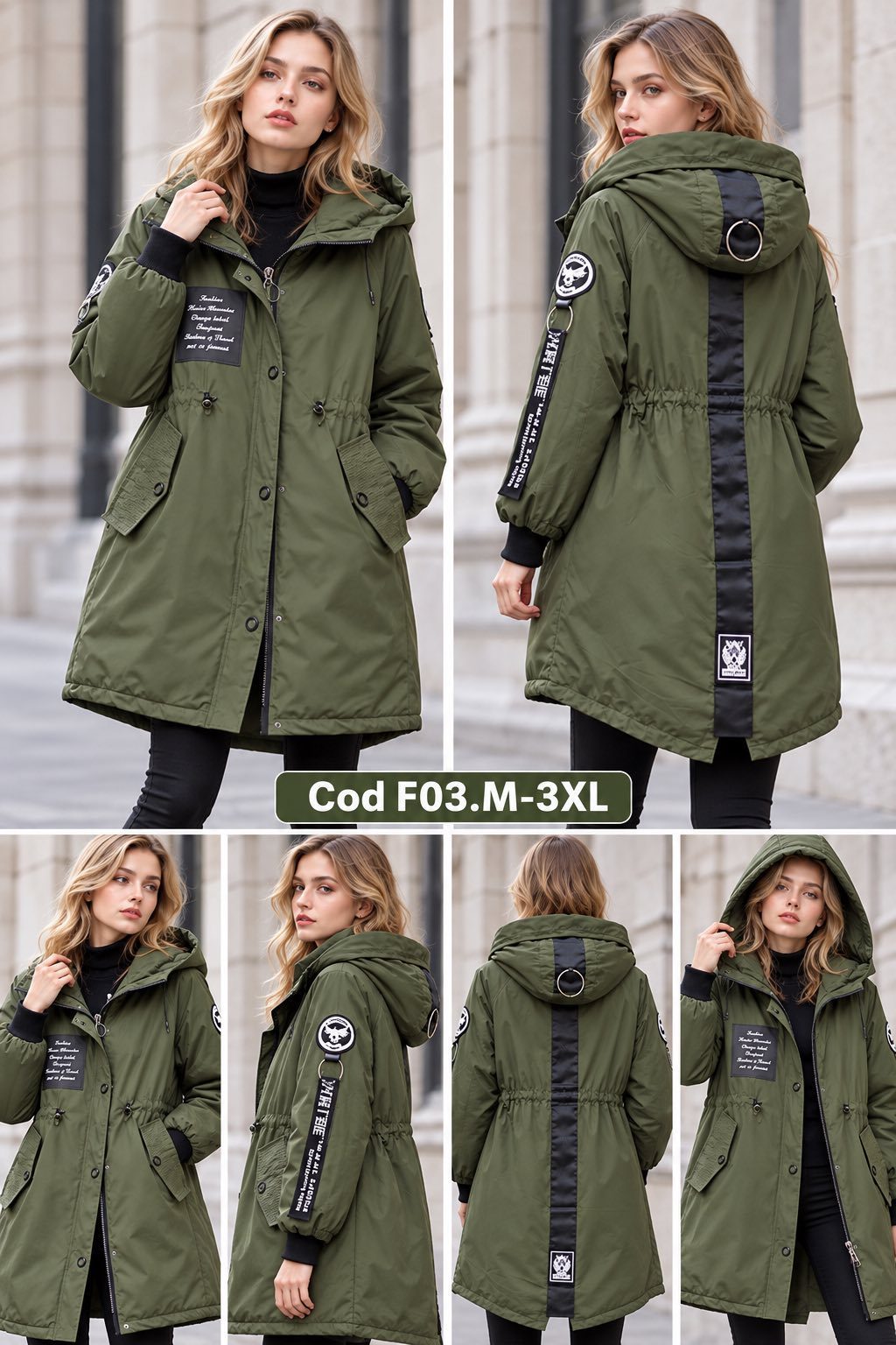 Kurtki Damskie _size m-3xl _paczka 5szt_1 kolor 4553051