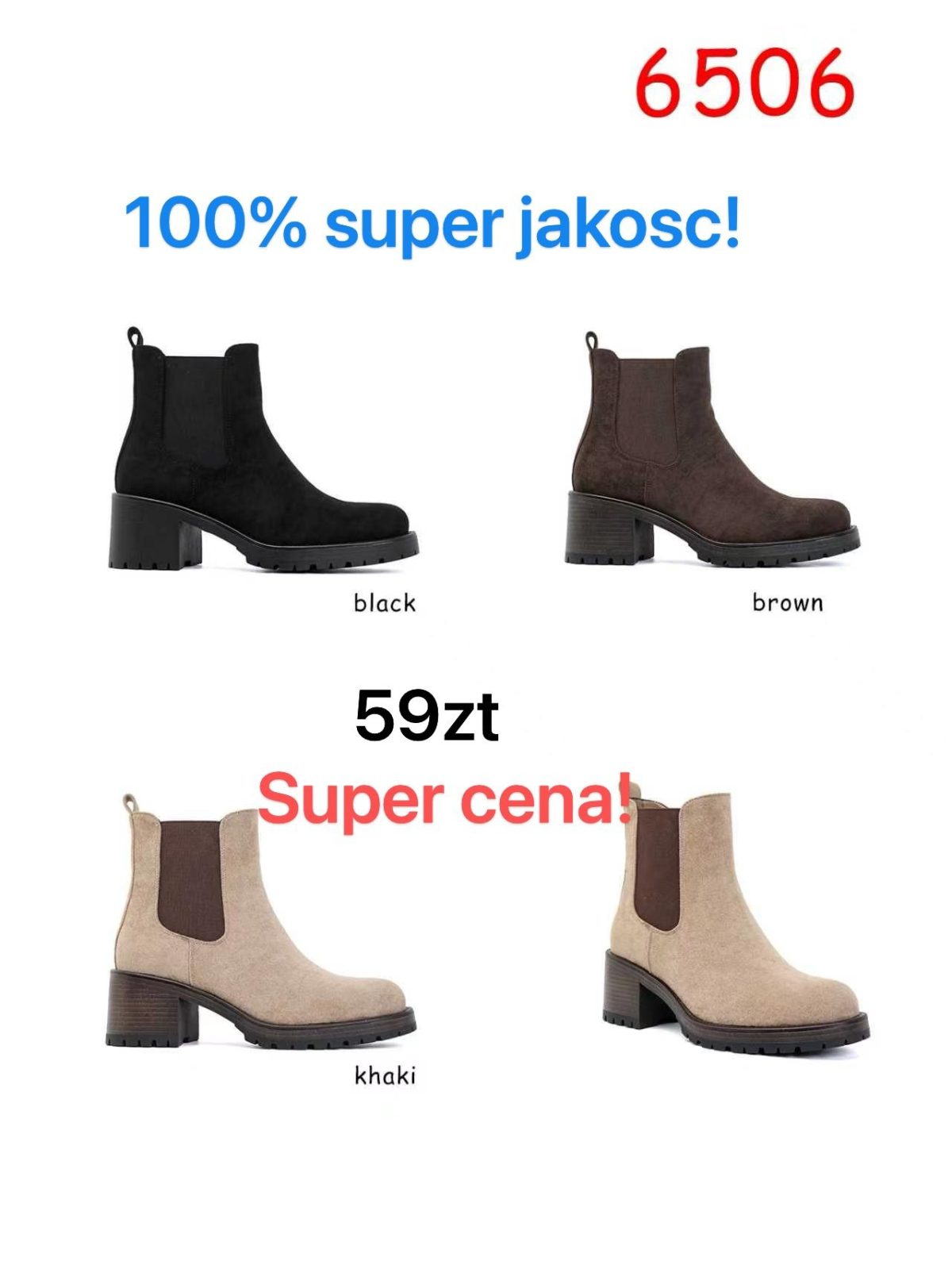 Buty Botki DAMSKIE (36-41_12par) 5011133