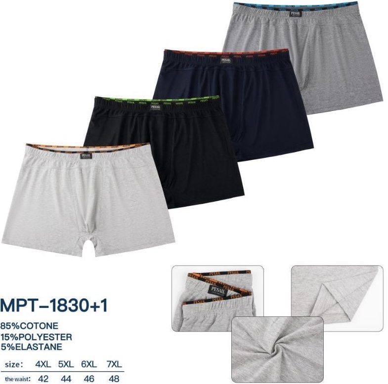 Bokserki MĘSKA size 4-7XL _paczka 24szt_mix kolor 3129877