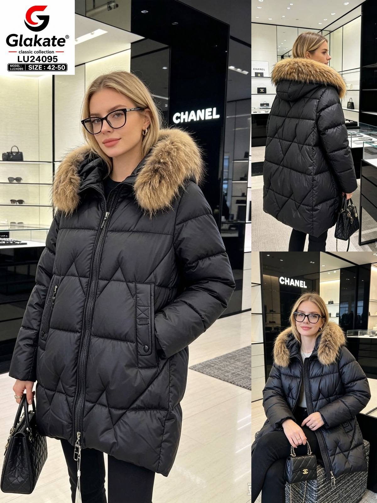 Kurtki Damskie _size 42-50_paczka 5szt_1 kolor 6490786