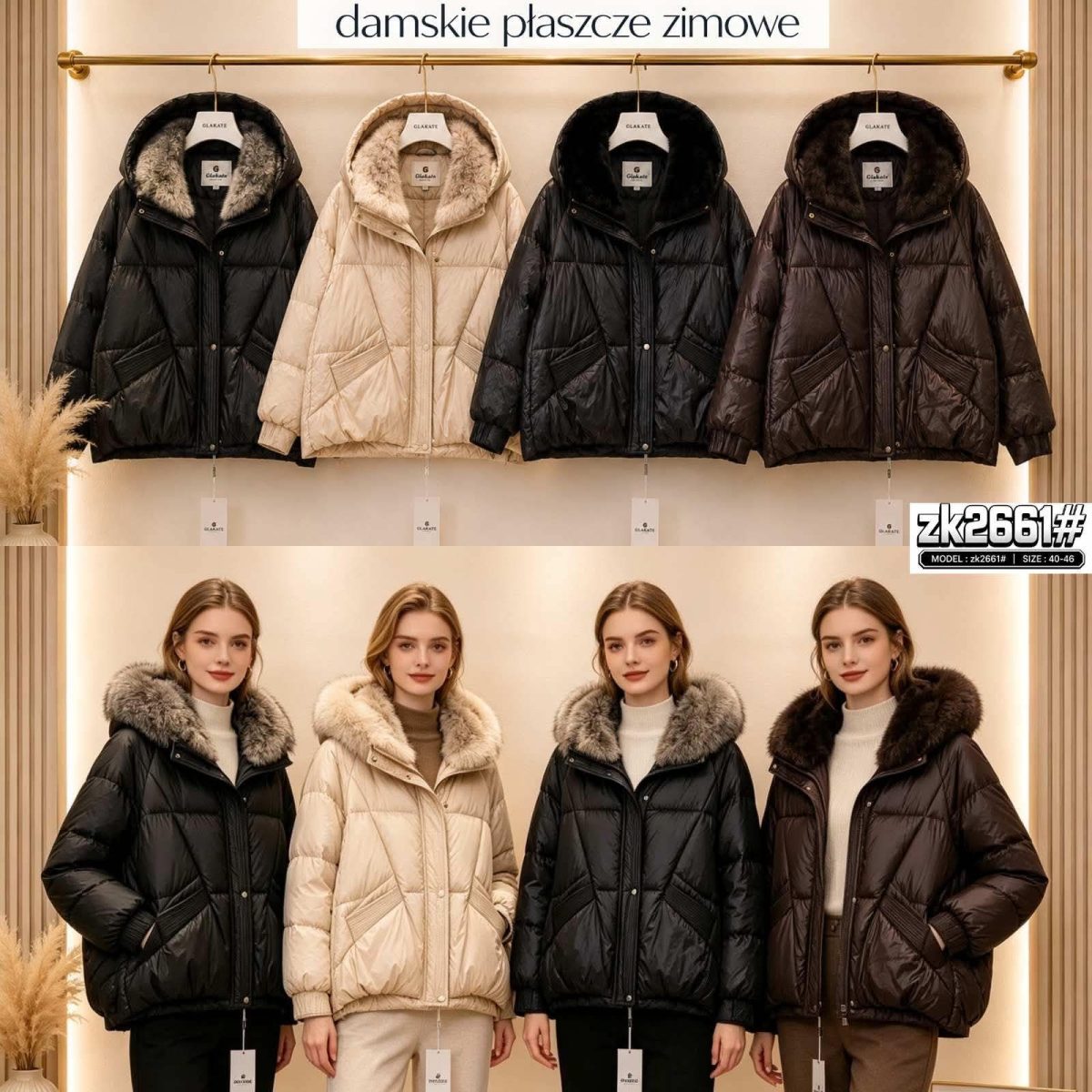 Kurtki Damskie _size 40-46_paczka 5szt_1 kolor 6490835