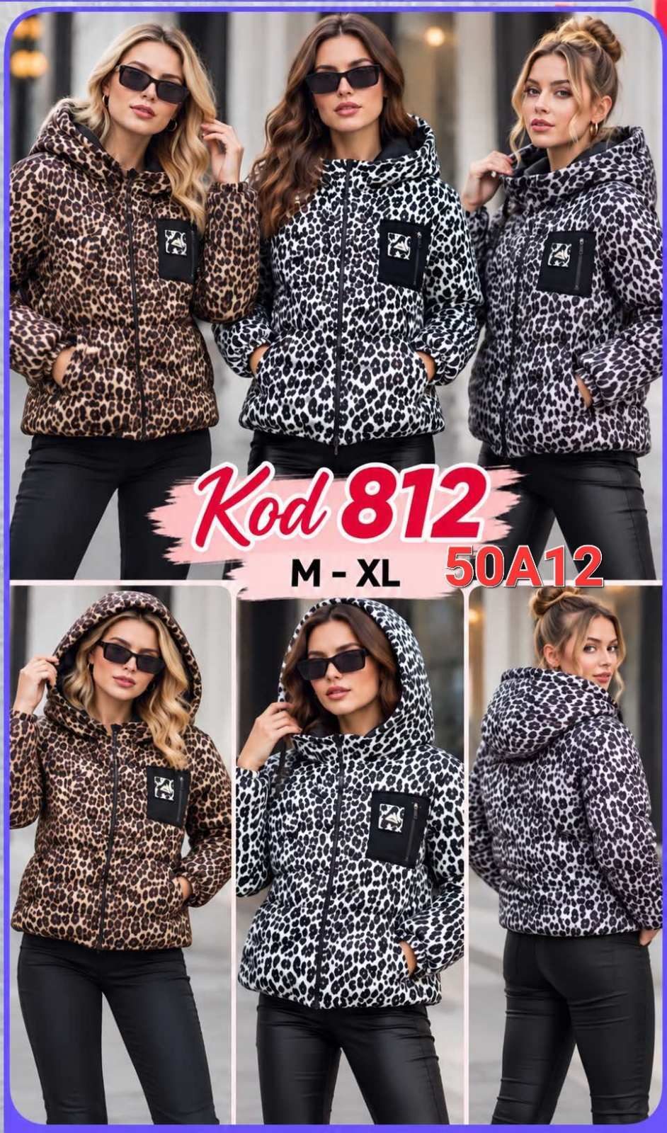 Kurtki Damskie _size M-XL_paczka 6szt_1 kolor 6490843
