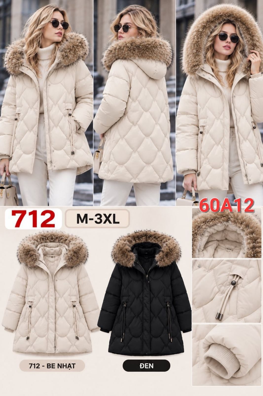 Kurtki Damskie _size M-3XL_paczka 5szt_1 kolor 6490845
