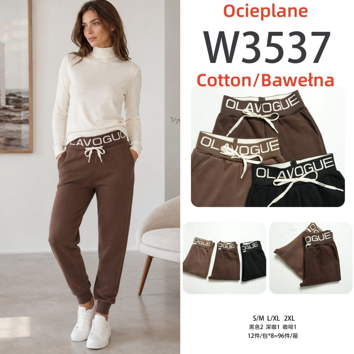 Spodnie Damskie _size s-2xl_paczka 12szt_MIX kolor 6490922