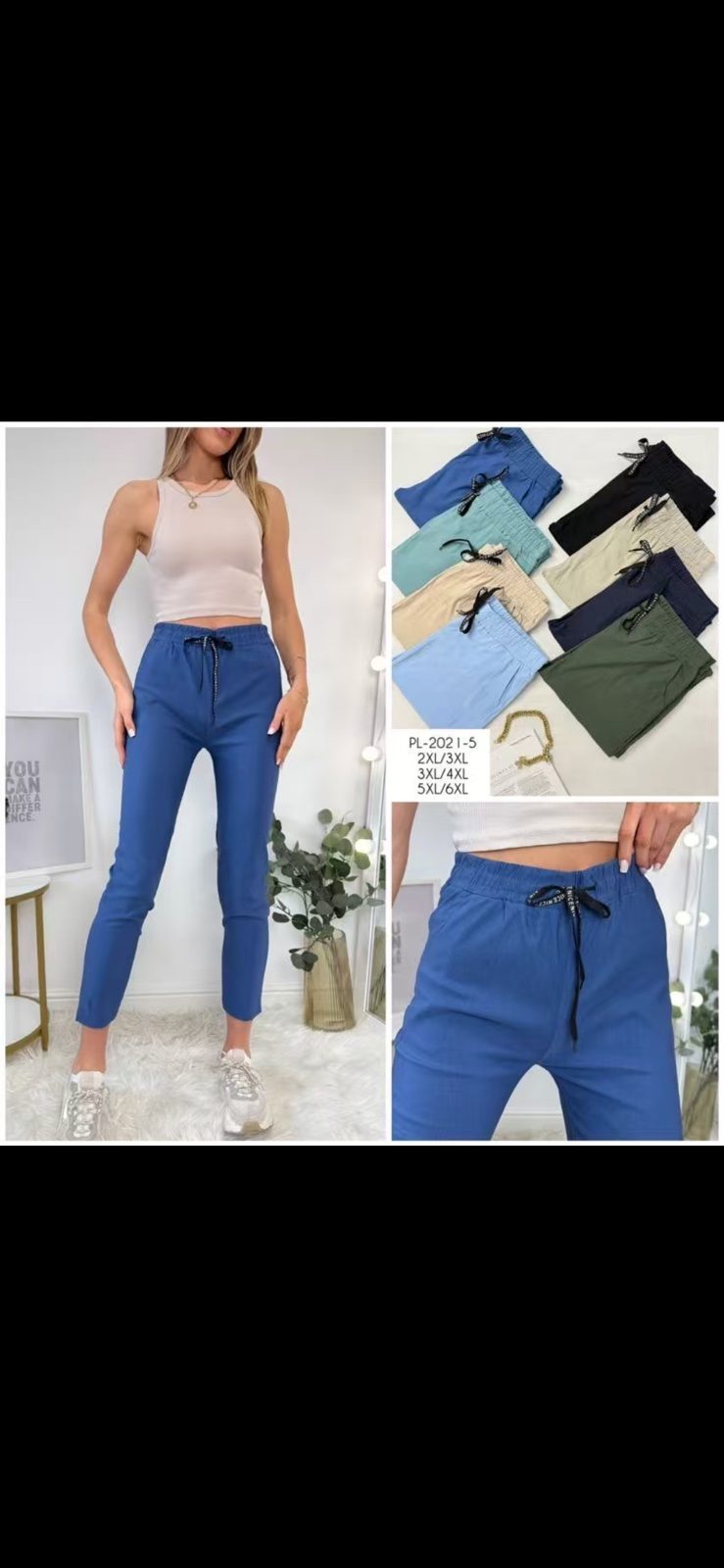 Spodnie Damskie _size 2-6xl_paczka 12szt_MIX kolor 6490947