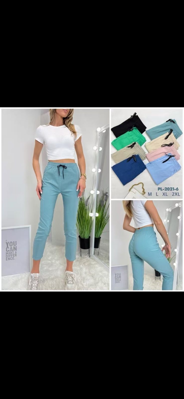 Spodnie Damskie _size M-2XL_paczka 12szt_MIX kolor 6490948