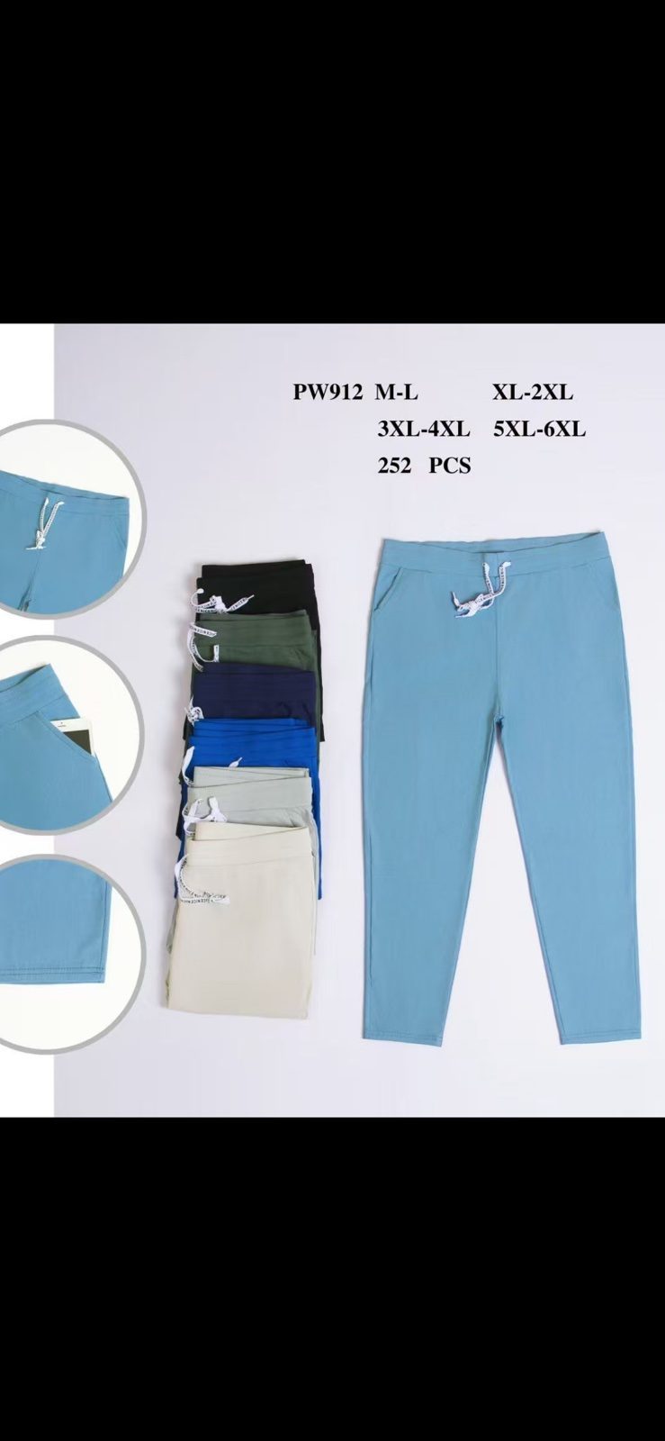 Spodnie Damskie _size M-6XL_paczka 12szt_MIX kolor 6490949