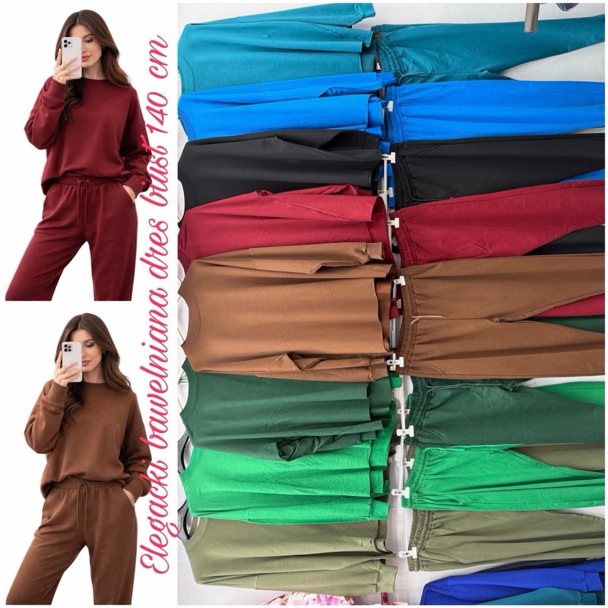 Komplety Damskie wloskie_OVER size _paczka 6szt_mix kolor 1645148