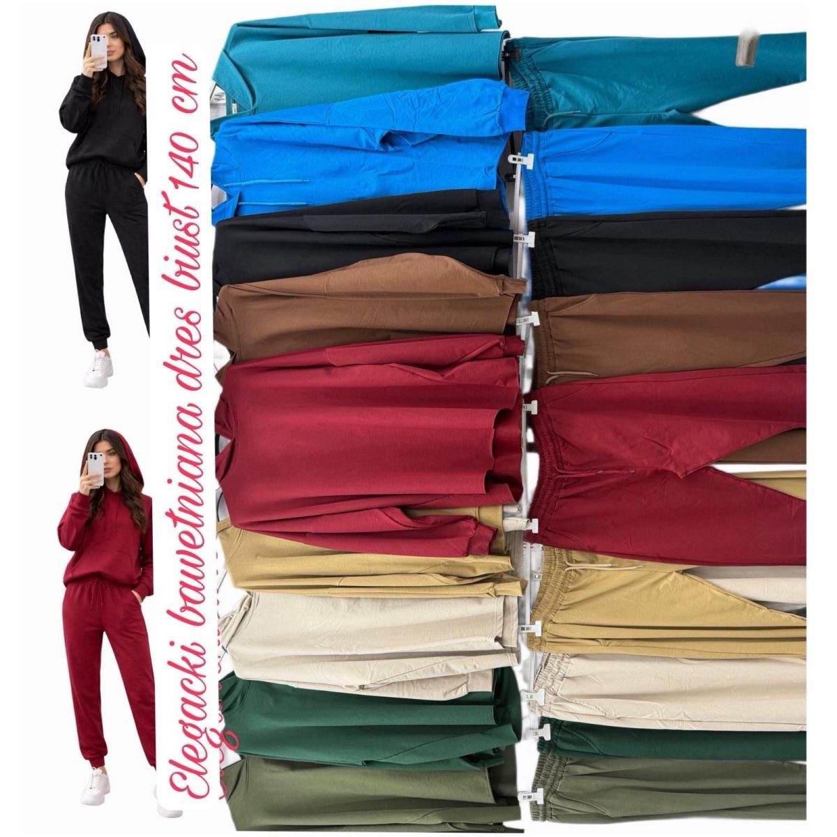 Komplety Damskie wloskie_OVER size _paczka 6szt_mix kolor 1645149
