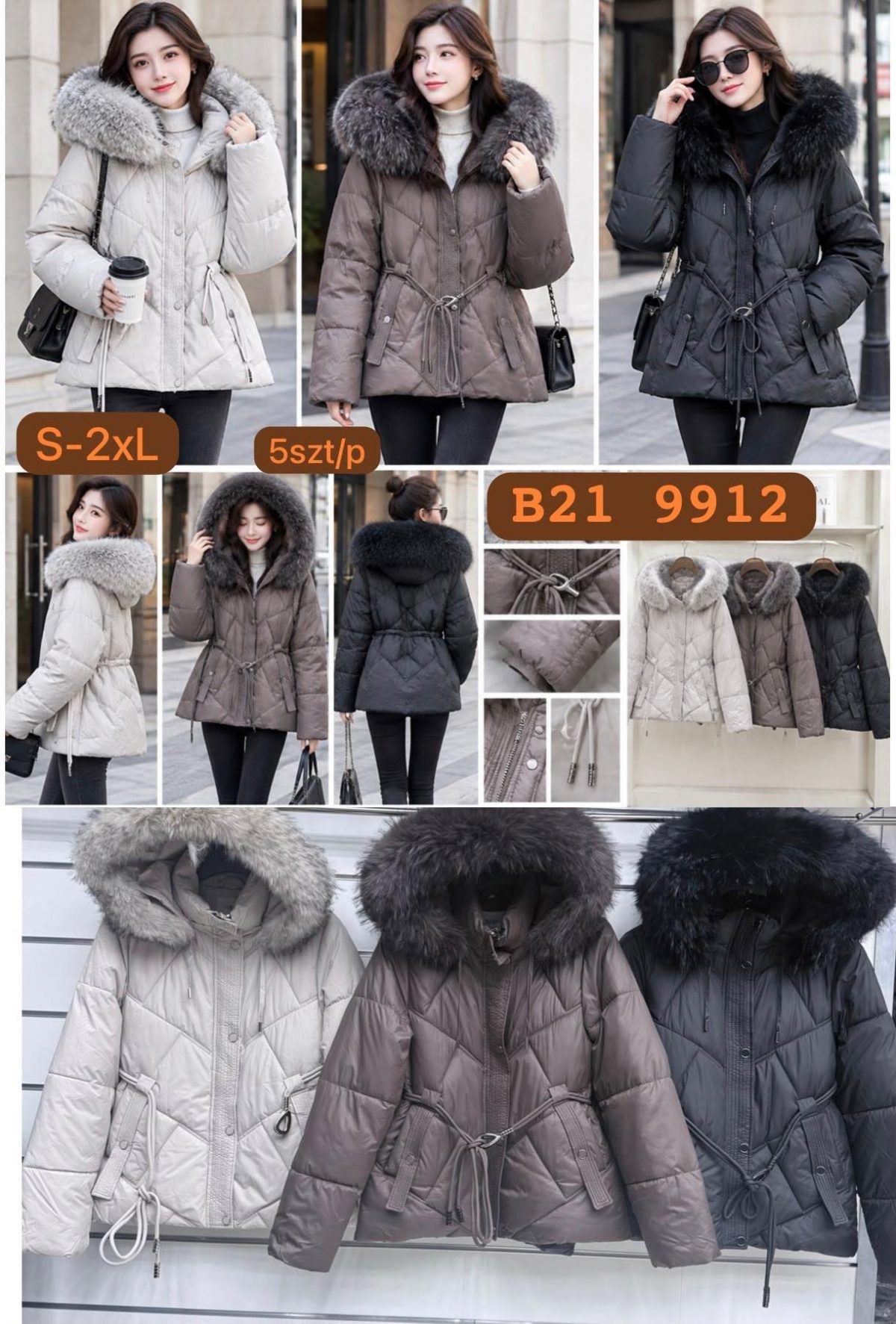 Kurtki Damskie _size s-2xl_paczka 5szt_1 kolor 1645161