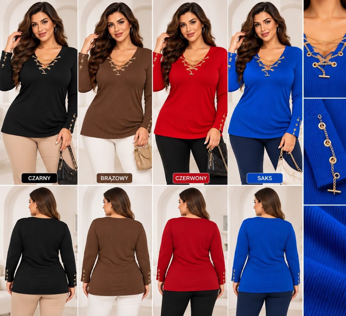 Bluzki DAMSKATURECKA_size uni_paczka 6 szt_mixkolor 9576353