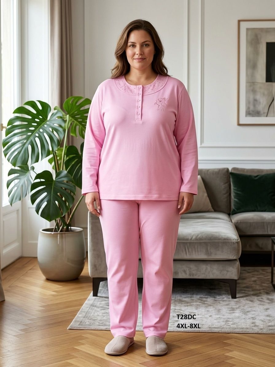 Piżamy DAMSKA TURECKA_size 4-8xl_paczka 10 szt_mixkolor 7202912