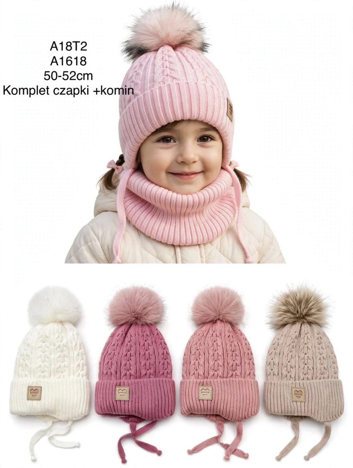 Komplety Czapki Dziecięce _ paczka 10szt _mix kolor 3652699